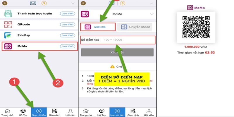 Hướng dẫn chi tiết gửi tiền từ ví Momo