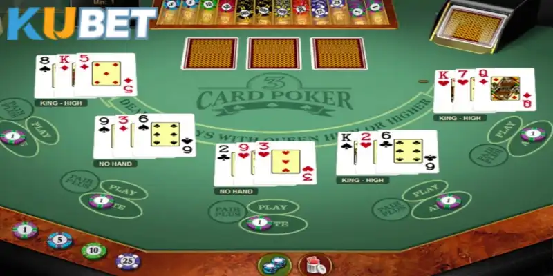 Three Card Poker có nhiều kiểu cược cho bạn chọn